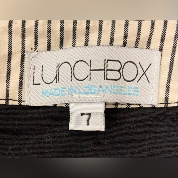 Kids Ivory with Black Pin-Striped Vest by LUNCHBOX. - Picture 3 of 4